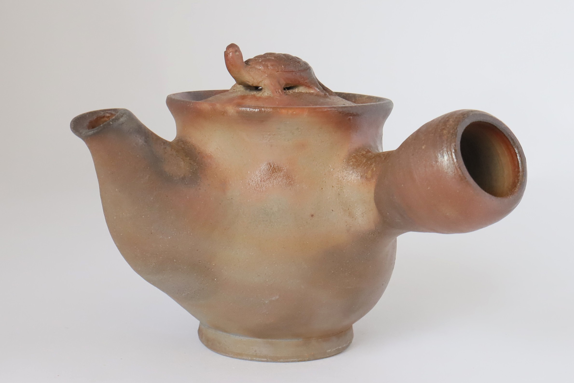 備前焼 名工 安東利喜作 煎茶器セット 茶器揃い 共箱/宝瓶